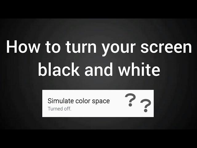 How to turn your screen Black And White | MAK Tech