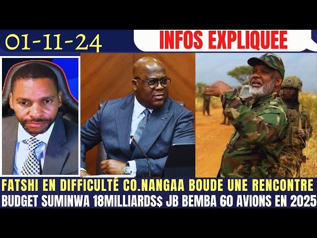 FATSHI VA FUIRE LA RDC C.NANGAA BOUDE LA RENC. AVEC MUSEVENI BUDGET SUMINWA 18.MIL.$ BEMBA 60 AVIONS