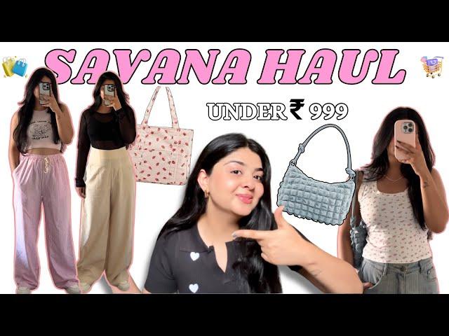 SAVANA TRY ON HAUL | HIGH WAIST PANTS | TRENDY TOPS & BAGS