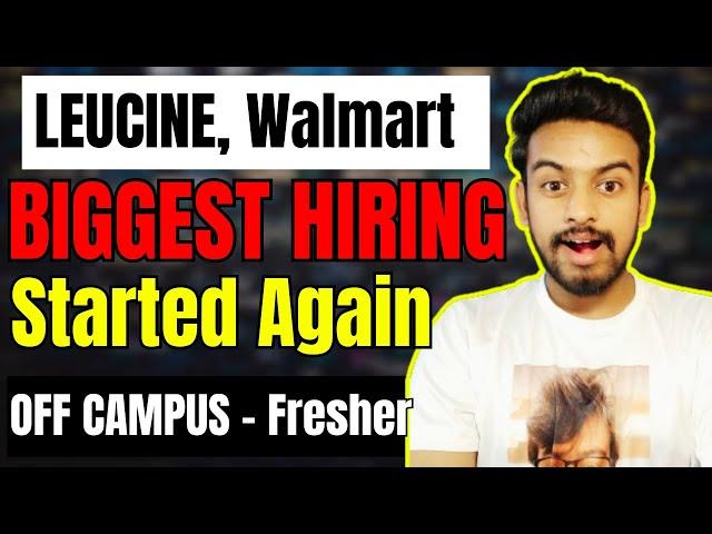 Leucine, Multibagg, Walmart Biggest Hiring | Direct Test | OFF Campus Drive For 2025, 2024 Batch