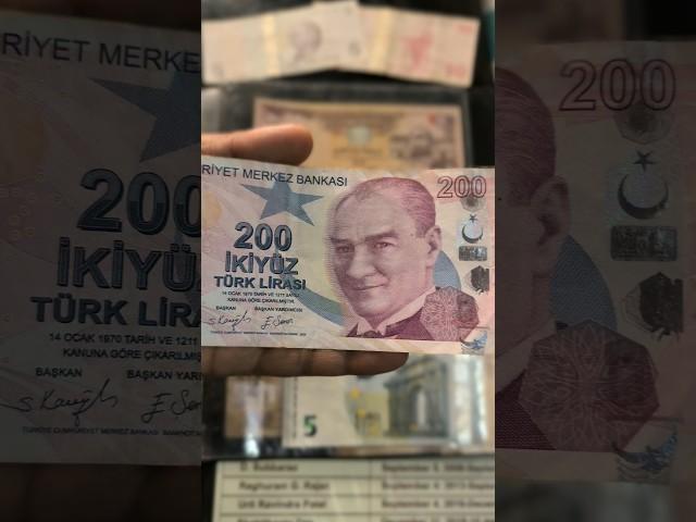 200 Turkish Lira #currency #collection #shorts