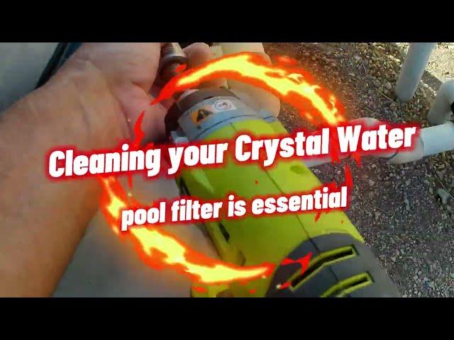 Crystal Water Cartridge Filter.  RJ Pool Cleaning 928-208-9200.  Filter cleaning service for $65