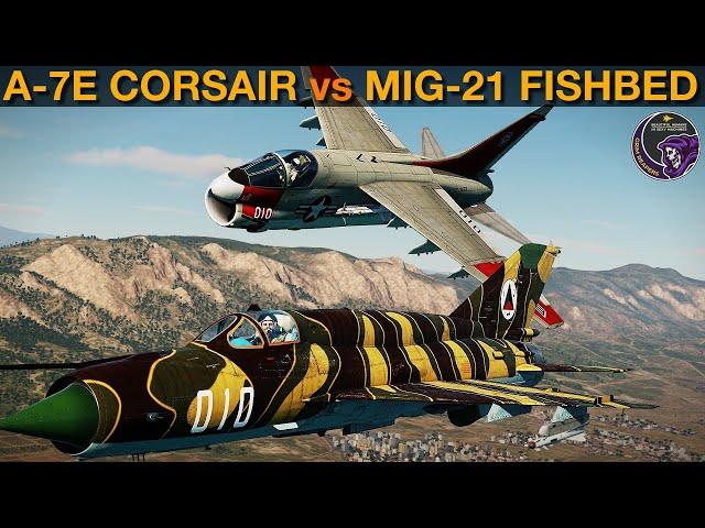 A-7E Corsair II vs Mig-21bis Fishbed: Dogfight | DCS WORLD