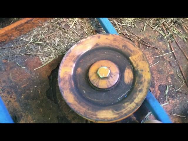 How to replace a mowing deck belt using Woods  RD60 60" mowing deck