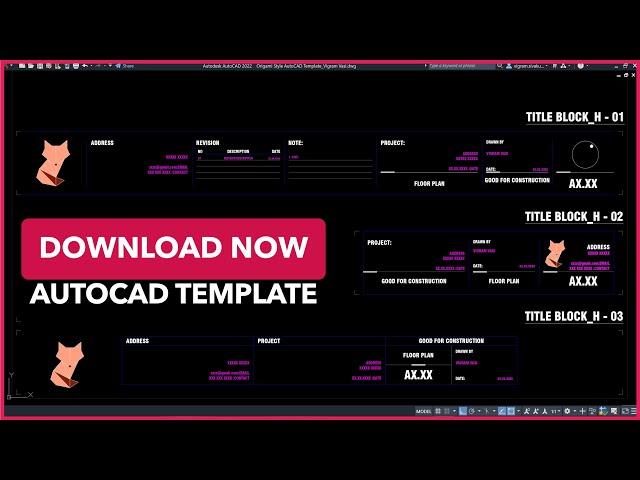 How to create 6 Title block templates in AutoCAD |  Vigram Vasi - Day 09 | PART - 01