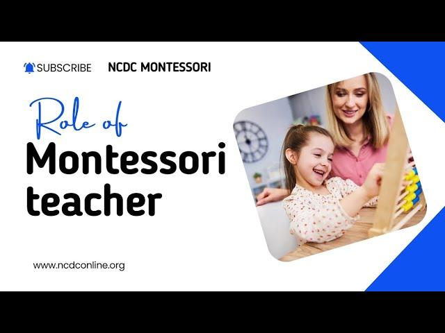 Role of a Montessori teacher! #montessori #teachingmethod #teachertraining #ncdc