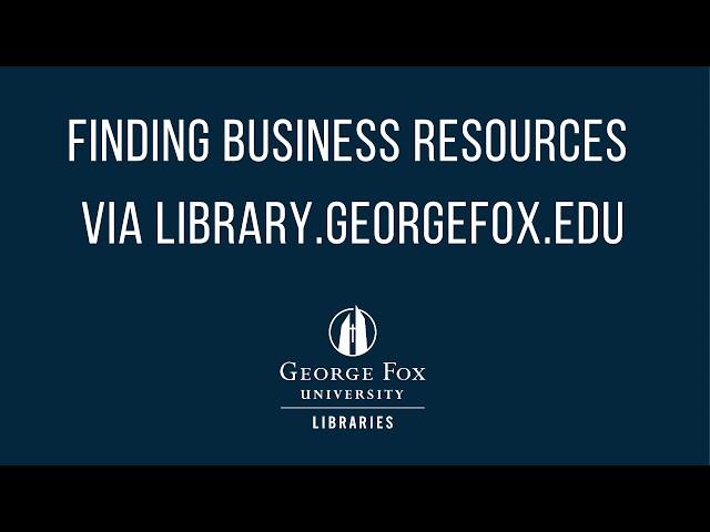 Intro to Business Resources