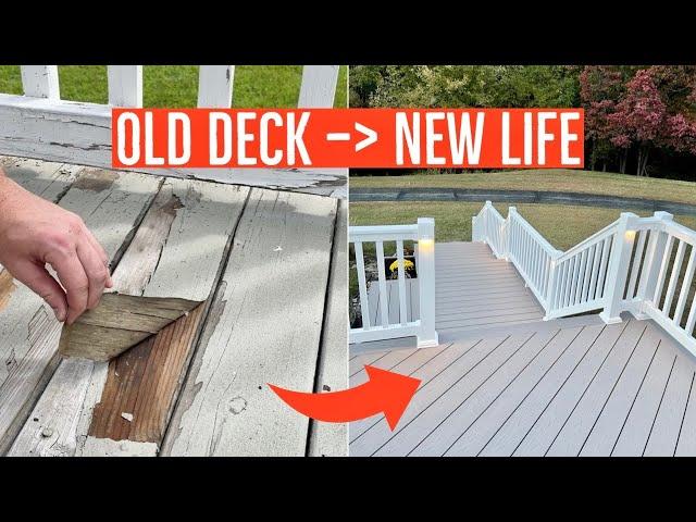 Deck Remodel | LED Lighting, PVC Decking, Vinyl Railings