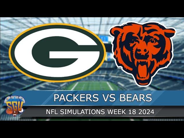 Green Bay Packers vs Chicago Bears - NFL Week 18 2025 Full Game Highlights - Madden 25 Sim