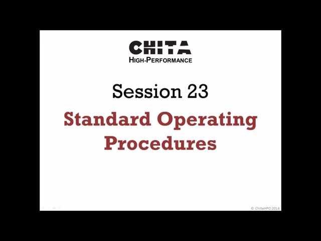 Session 23 - Standard Operating Procedures
