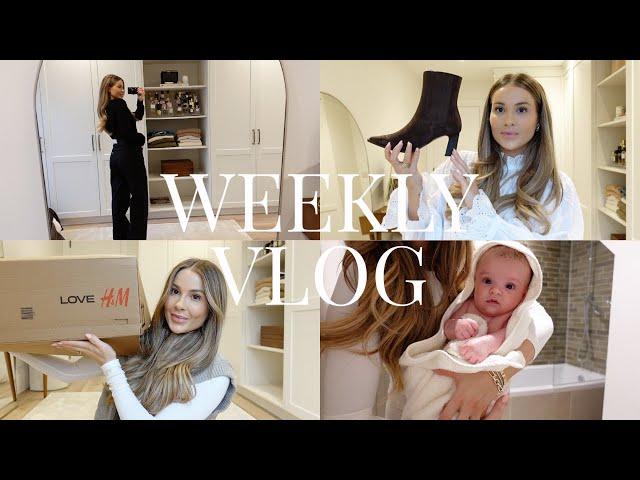 REALISTIC DAY WITH MY 10 WEEK OLD + H&M HAUL | NADIA ANYA