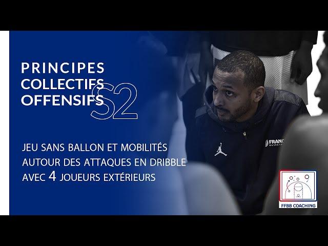 S2 : Jeu sans ballon et mobilités autour des attaques en dribble avec 4 joueurs extérieurs