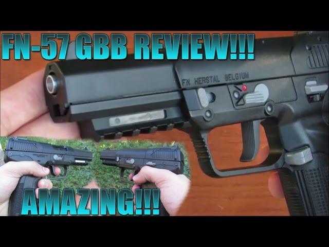 FN-57 C02 Gas Blowback Airsoft Pistol REVIEW! BEST AIRSOFT PISTOL?!