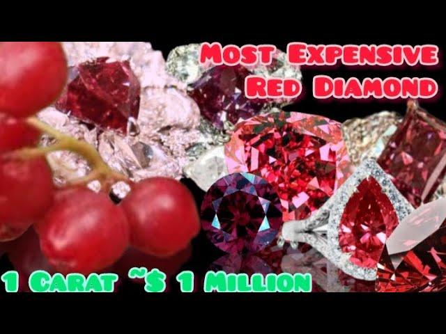 RED DIAMOND the rarest color & most expensive in the world.(Berlian langka merah termahal di dunia)