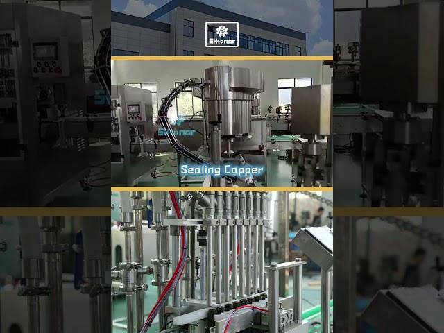Automatic Wine Spirits Glass Bottle Wine Juice Filling Machine #fillingproductionline#winefilling