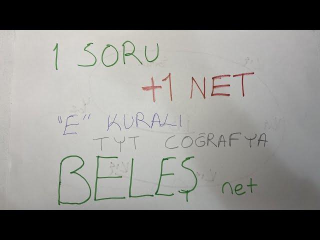 TYT-MSÜ COĞRAFYA 2dk’da +1 NET KAZAN!