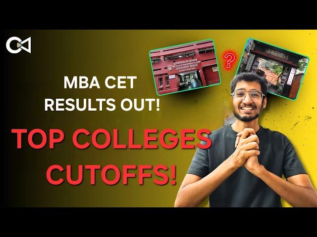 MBA CET Top Colleges CutOffs? | Which college will you get? | MBA CET Results Out | Crack Every Test