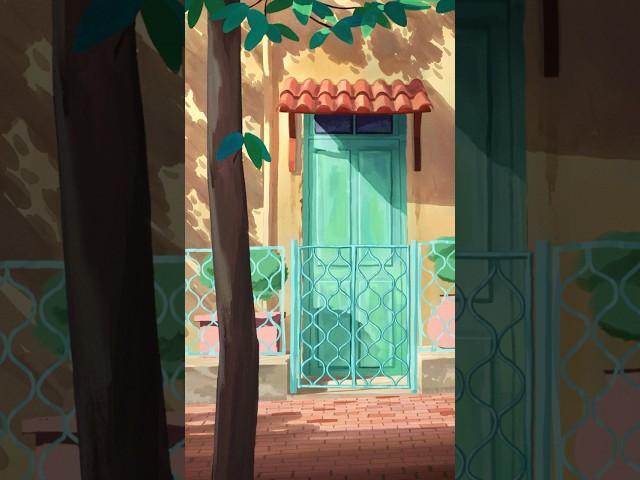 Should I finish this door illustration?? #animation #vfx #3d #blender3d #illustration #art