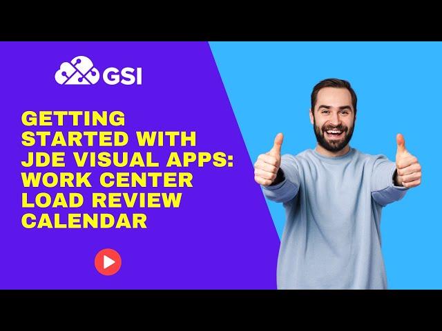 Getting started with JDE Visual Apps:  Work Center Load Review Calendar