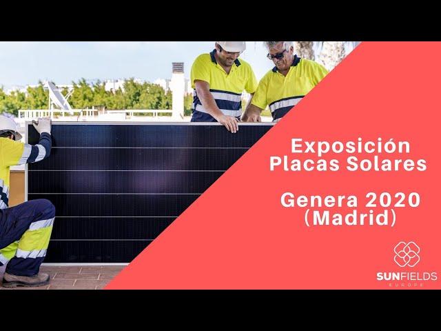 Paneles solares - Placas solares SunFields en Genera 2020 (Madrid)