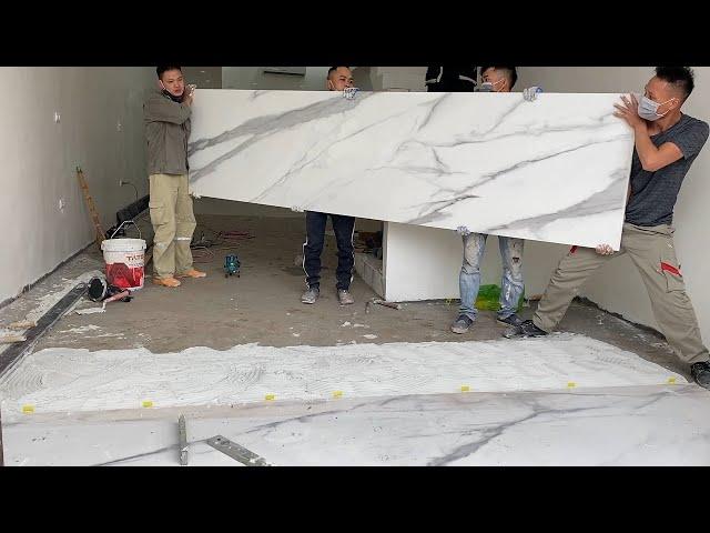 construction technology of granite living room floor size 320cm x 80cm - large stone techniques