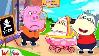 Don't Turn into Baby to Get Free Buffet, Wolfoo! - Rules of Conduct for Kids  Wolfoo Kids Cartoon