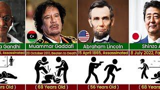 Assassinated World Leaders - Cause of Death & Age