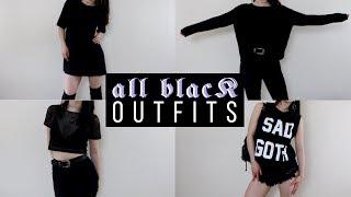 ALL BLACK LOOKBOOK | Nu Goth Outfit Ideas