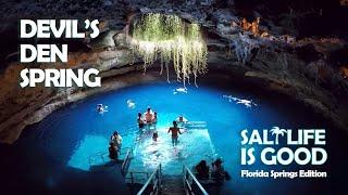 Devil’s Den Spring Cave Freedive with Turtles, Fish, Scuba Divers in Historic Cave in Florida