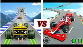 Formula Ramp Car stunts VS Thumb Car Race #gaming #cargame #UnboxGamer #carRace ️