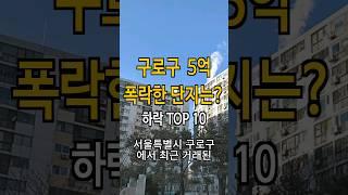 구로구 5억 폭락? 45% 하락한 아파트는?