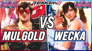 T8  Mulgold (Law) vs Wecka (Xiaoyu)  Tekken 8 High Level Gameplay