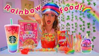 I Only Ate RAINBOW FOOD For 24 Hours Challenge!!*urmm this was wild* | Rhia Official