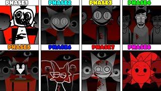 Phase 1 VS 2,3,4,5,6,7,8 in Incredibox Sprunki!