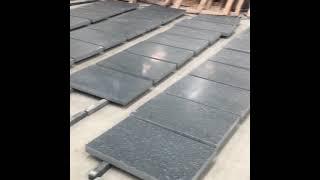 Chinese New Black Granite Honed Surface For Japan Project From Tingida Stone