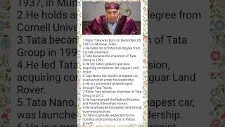 10 lines on Ratan Tata in English | Ratan Tata essay | Essay on Ratan Tata in English