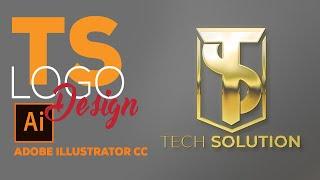 TS Logo Design Advanced  - Adobe Illustrator CC - Tutorial Guru