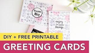 Greeting Card Idea +  Free Printable | Easy DIY Minimal Chic Cards You Can Duplicate