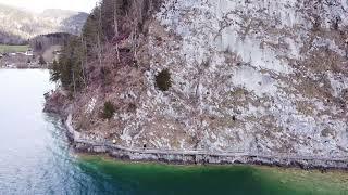 The Bürgelstein in St. Wolfgang and Strobl, Austria by drone