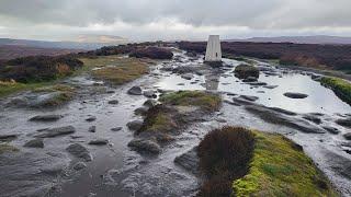 High Neb and White Path Moss. Peak District. 88 Trig Point Challenge 2023 - Trigs 2 & 3 of 88.