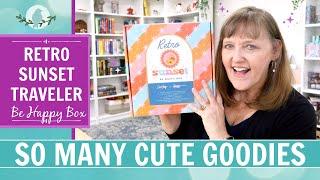 Retro Sunset Traveler BE HAPPY BOX | Cat Coq & Happy Planner |Unboxing & Flip Through