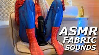 ASMR Spider-Girl Cosplay Tight Costume Fabric Scratching | No Talking