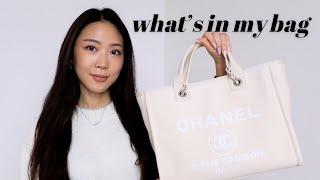 WHAT'S IN MY CHANEL DEAUVILLE TOTE BAG