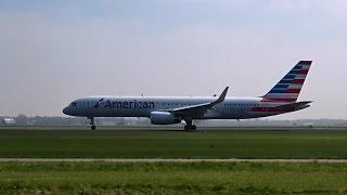 American Airlines - Boeing 757-200 - Takeoff at AMS (N200UU) + info