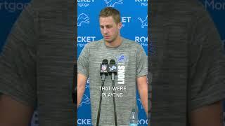 JG made sure to give the defense their flowers before leaving the podium. | Detroit Lions #shorts