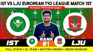 IST vs LJU , IST vs LJU Prediction , Istanbul KSK vs Ljubljana 1ST ECL T10 Group F Match