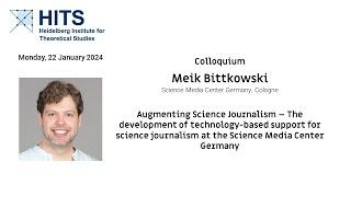 HITS Colloquium: Meik Bittkowski on augmenting science journalism