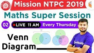 11:00 AM - Mission RRB NTPC 2019 | Maths Super Session by Sahil Sir | Venn Diagram | Day #2