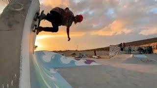 Taghazout Skate Park, Taghazout Morocco Sunset, Skate Maroc, المغرب BEST SKATEPARK VIEW IN THE WORLD