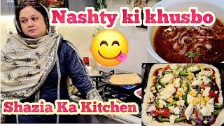 Aj kia Kamal ky Nashty Mere kitchen mn.// Fish \\ Moli ky Pratha \\chany \\ Pizza bi bana liya \\ Ma